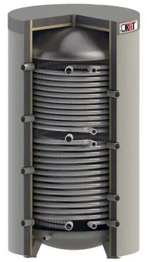 zbiornik buforowy hygienic kht hph 12 500l (3 wężownice, klasa b)