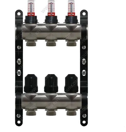 rozdzielacz kht inox z przepływomierzami (3 obiegi) rozdzielacz kht inox z przepływomierzami (3 obiegi)